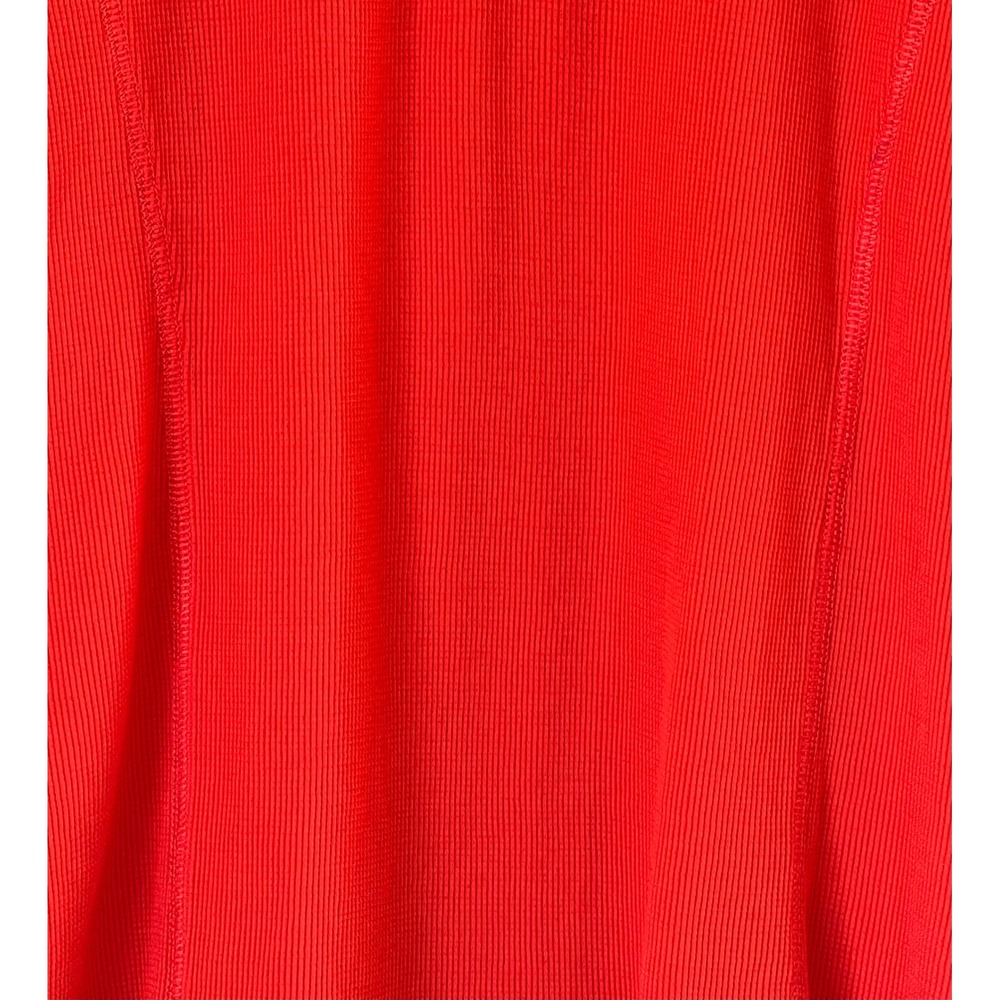 Lauren Ralph Lauren Womens Red Quarter Zip Pullover Medium Ribbed Active Top - Picture 8 of 12
